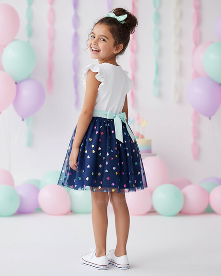 unicorn dress 5t - back