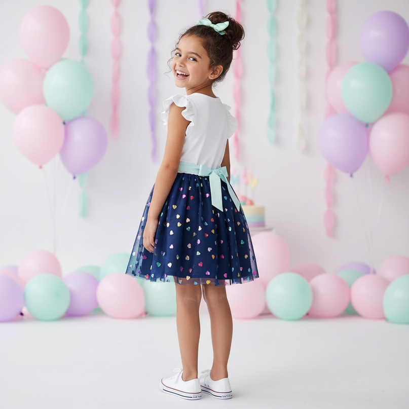unicorn dress 5t - back