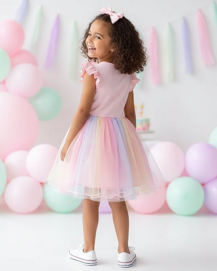unicorn dress girl - back