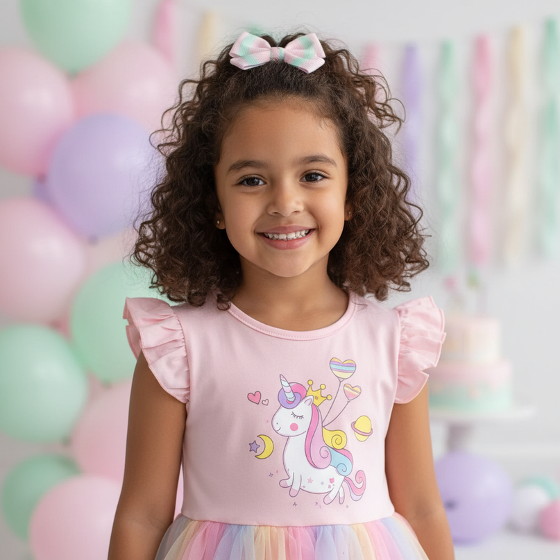 unicorn dress girl - detail