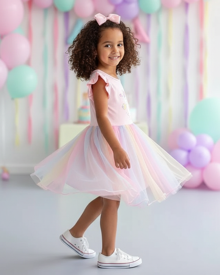 unicorn dress girl - three-quarter