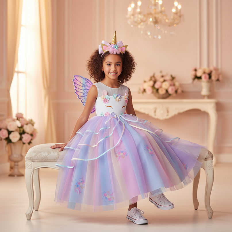 unicorn dress up set - sitting