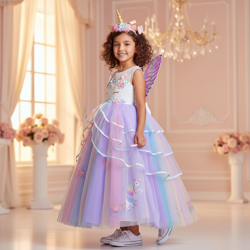 unicorn dress up set - three-quarter