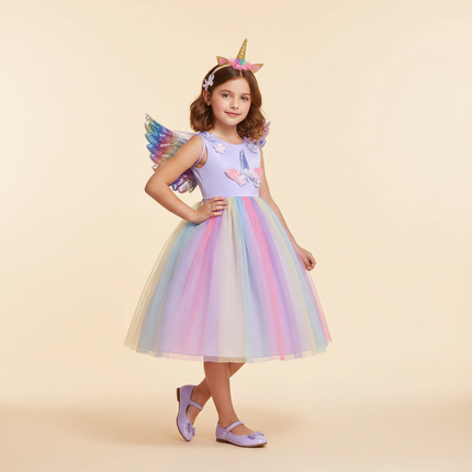 unicorn dress with wings - front