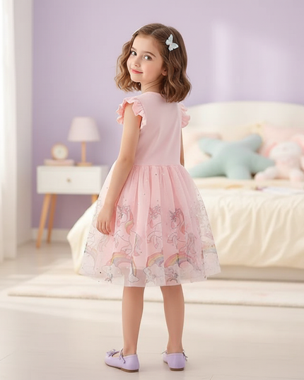 unicorn dresses for girls - back