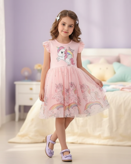 unicorn dresses for girls - front