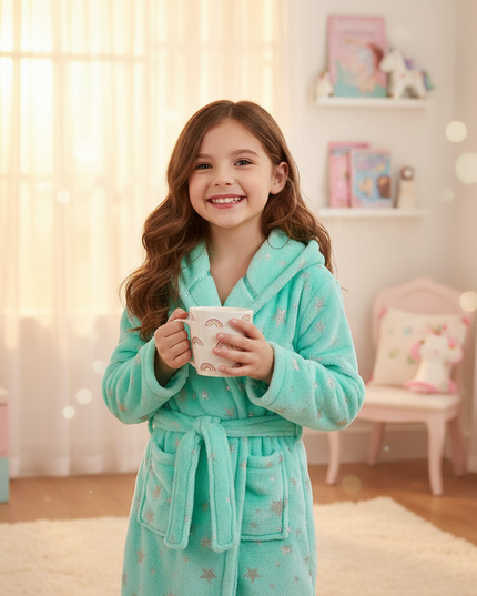 unicorn dressing gown robe - in-use