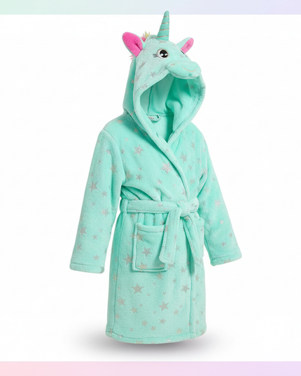 unicorn dressing gown robe - white-bg