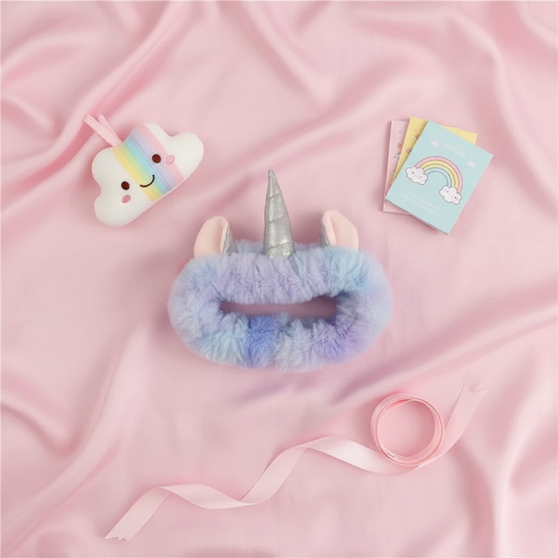 unicorn ear headband - flat-lay