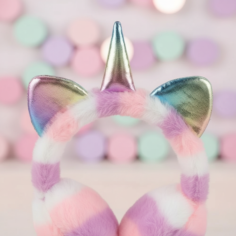 unicorn earmuffs toddlers - detail