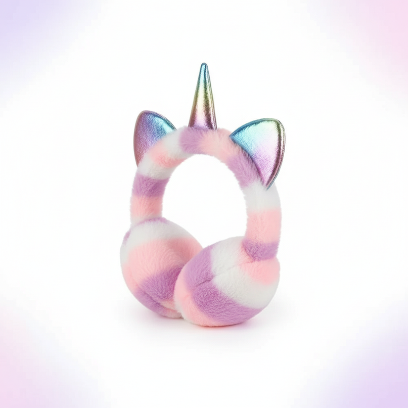 unicorn earmuffs toddlers - white-bg