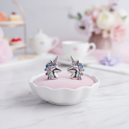 unicorn earrings for adults - lifestyle