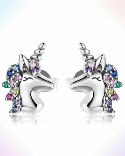 unicorn earrings for adults - white-bg