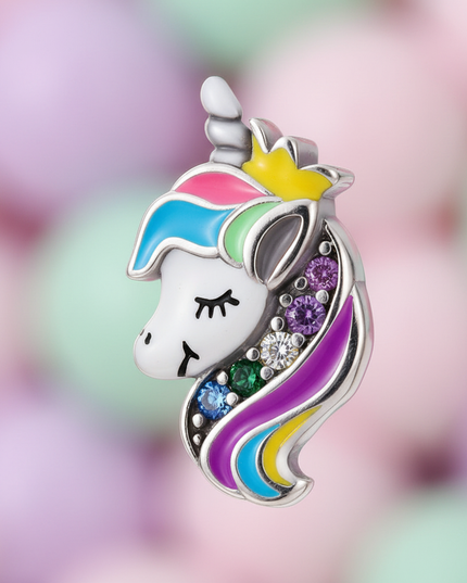 unicorn earrings for daughter - detail
