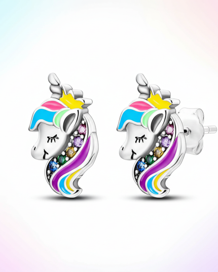 unicorn earrings for daughter - white-bg