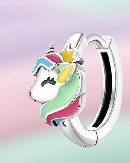 unicorn earrings for sensitive ears - detail