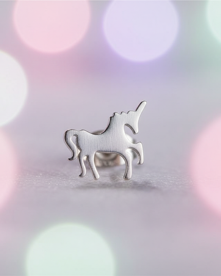unicorn earrings for teens - detail