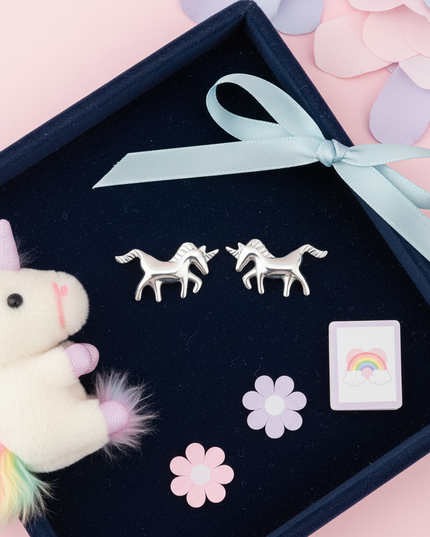 unicorn earrings nz - flat-lay