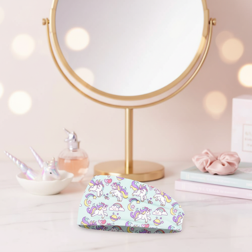 unicorn elastic headband mint - lifestyle