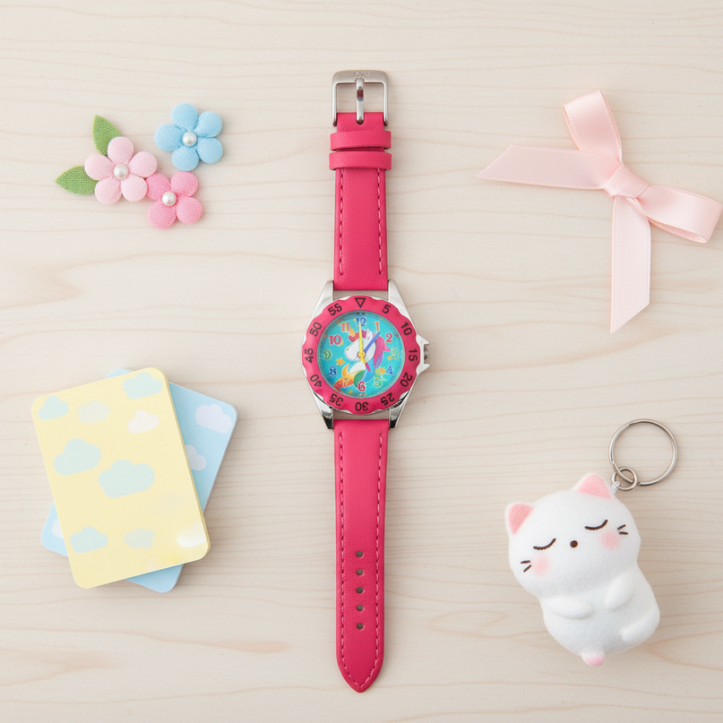 unicorn elegant watch - flat-lay