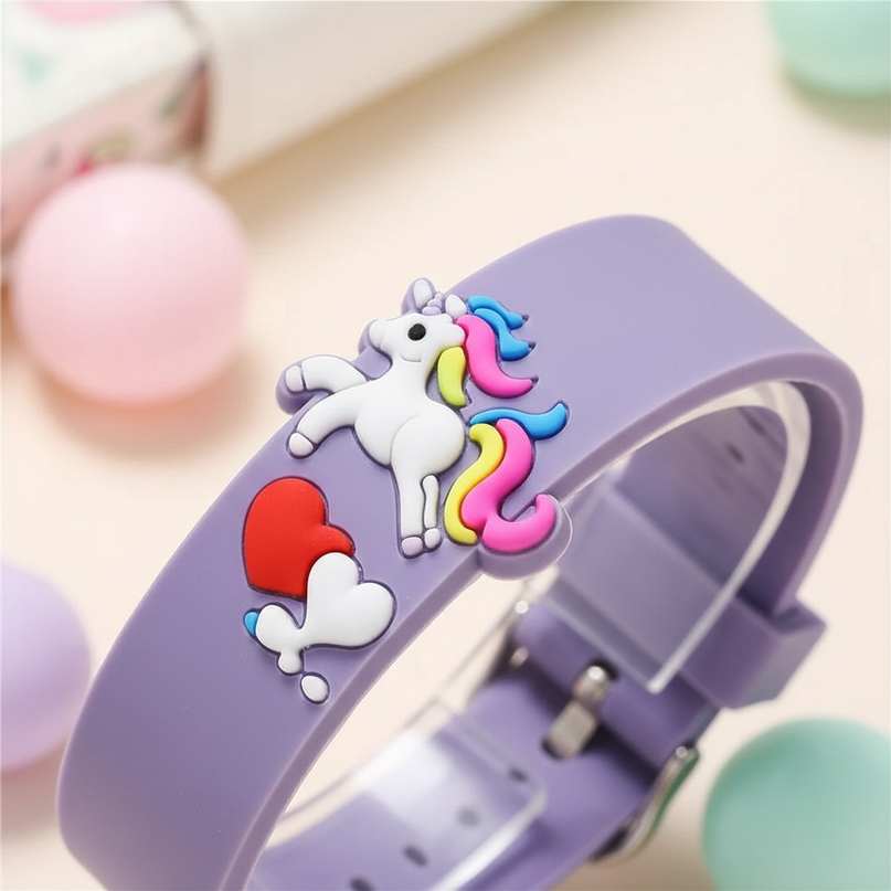 unicorn embossed watch - detail
