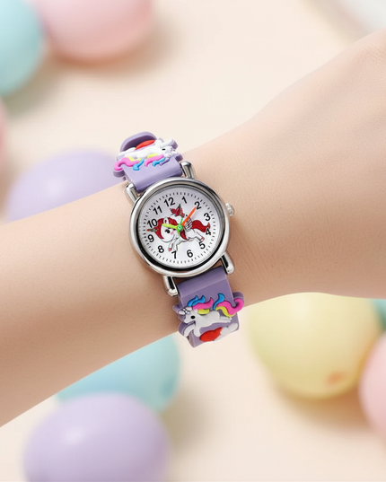unicorn embossed watch - in-use
