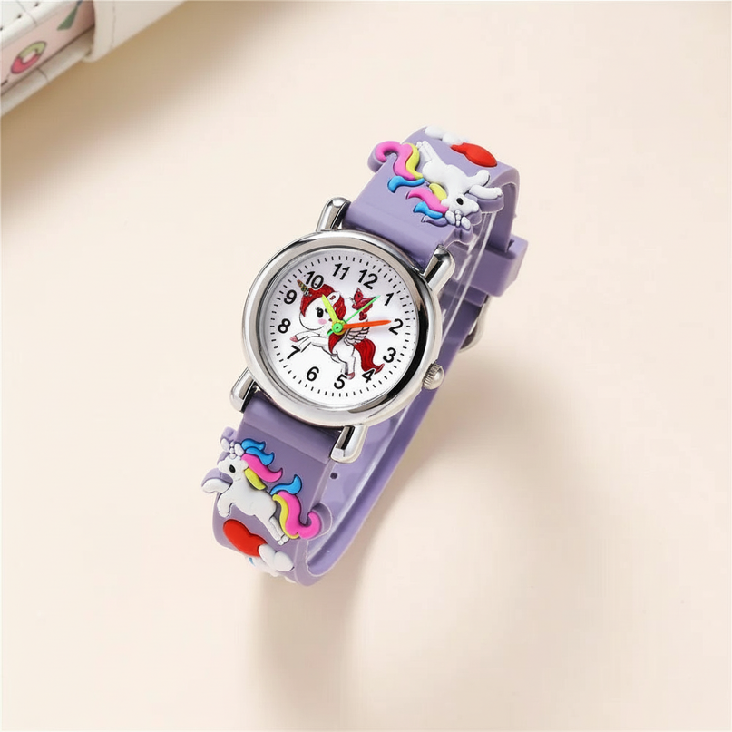 unicorn embossed watch - white-bg
