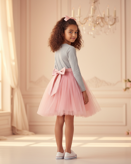 unicorn embroidery tutu dress - back