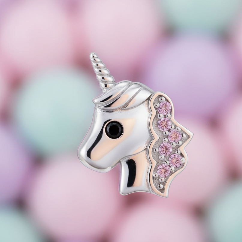 unicorn emoji earrings - detail