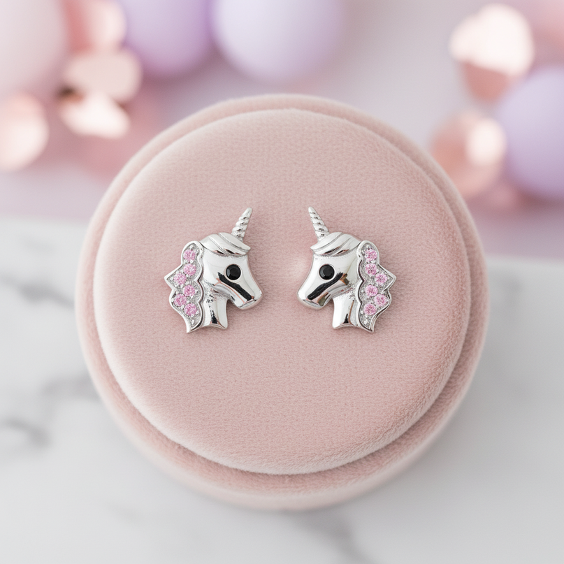 unicorn emoji earrings - lifestyle
