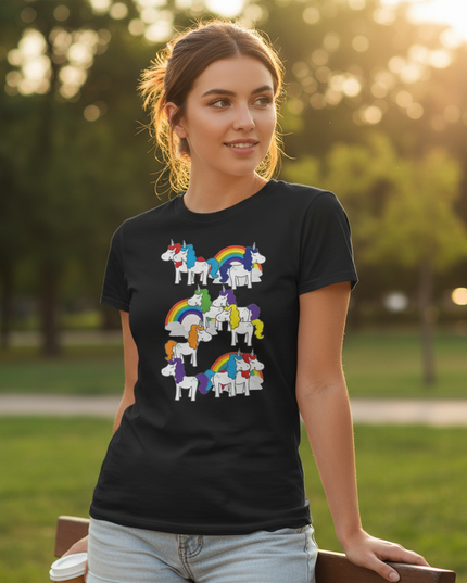 unicorn emoji shirt - in-use