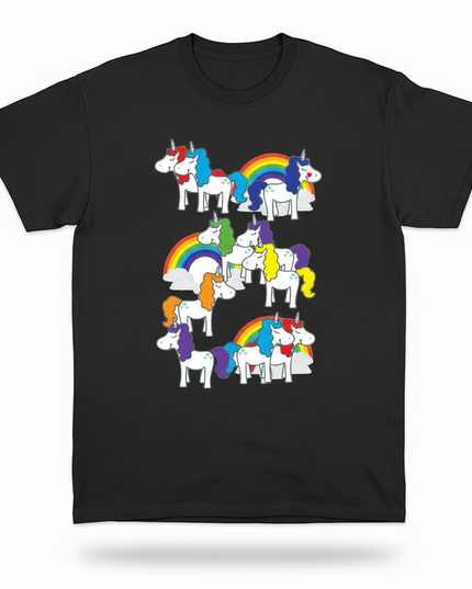unicorn emoji shirt - white-bg