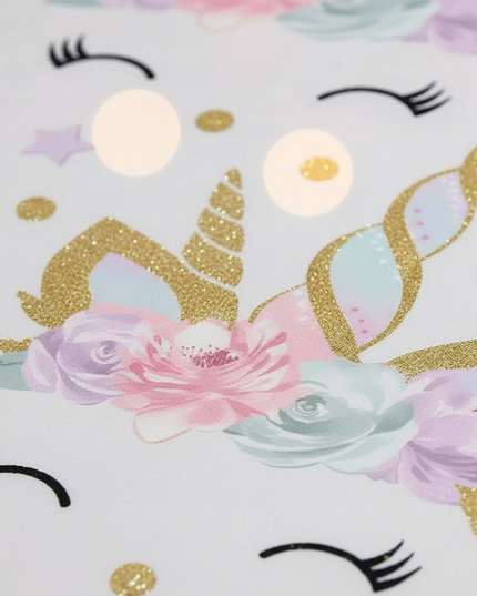 unicorn eyelash bedding - detail