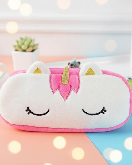 unicorn eyelashes pencil case - lifestyle