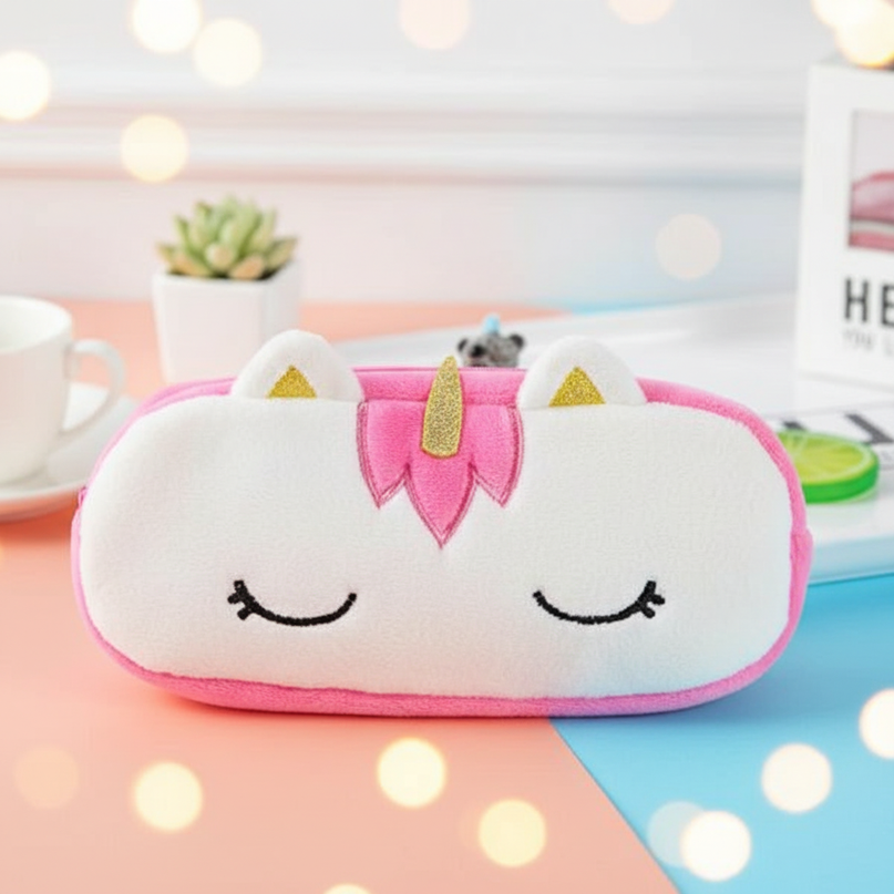 unicorn eyelashes pencil case - lifestyle