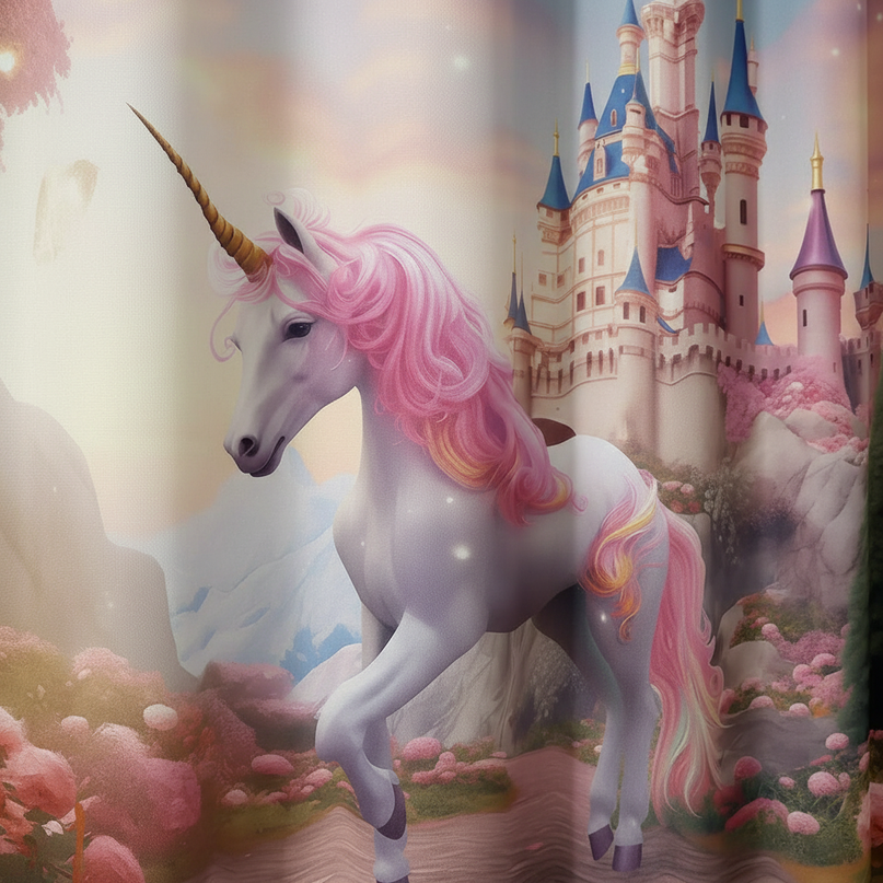 unicorn eyelet curtains - detail