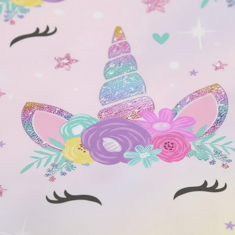 unicorn face bedding - detail