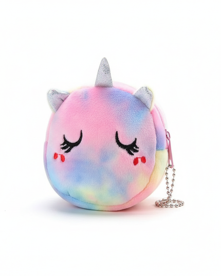 unicorn face coin purse - white-bg