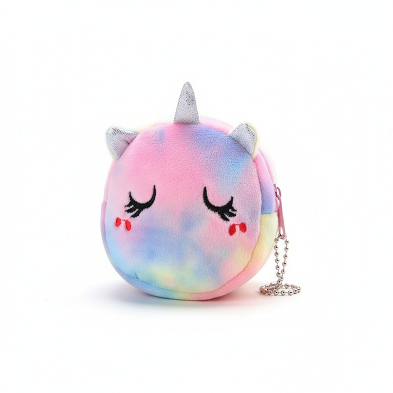 unicorn face coin purse - white-bg