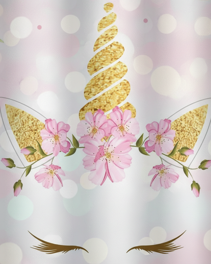 unicorn face curtains - detail