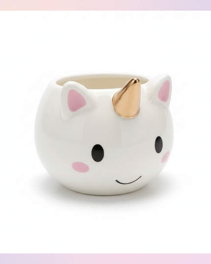unicorn face mug - white-bg