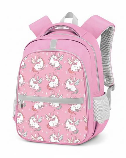 unicorn face school backpack girls - white-bg