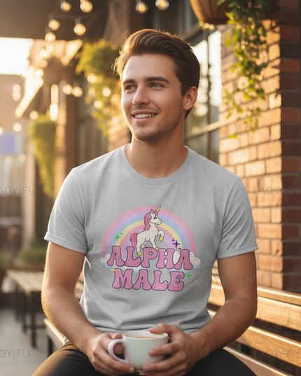 unicorn face shirt - in-use
