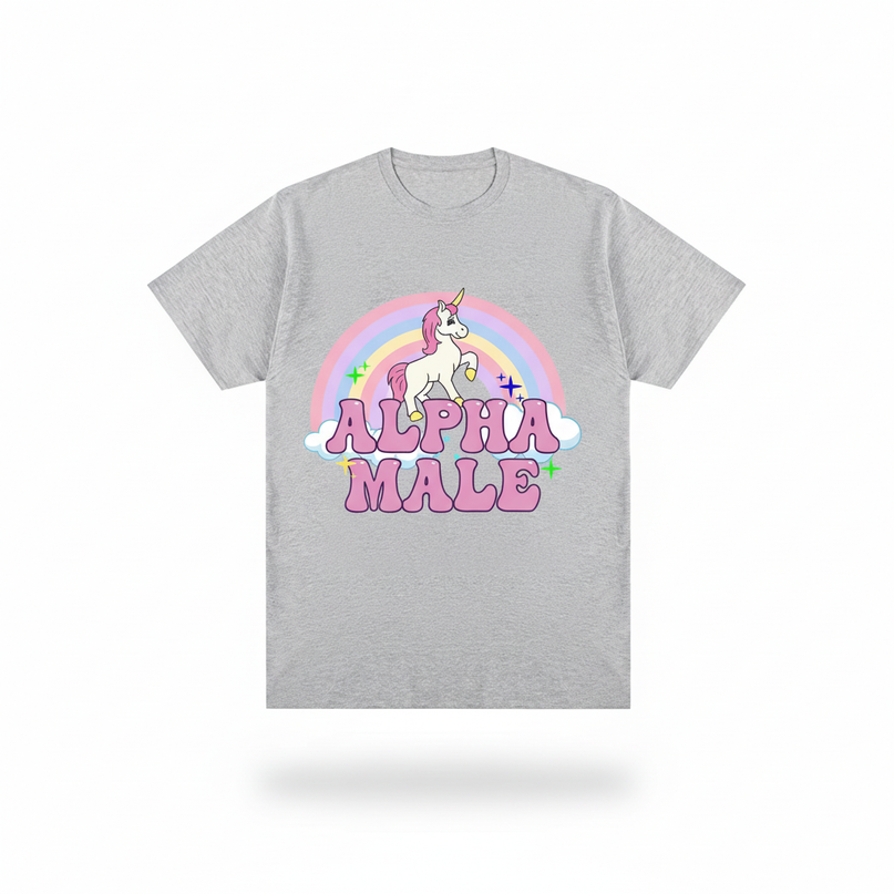 unicorn face shirt - white-bg