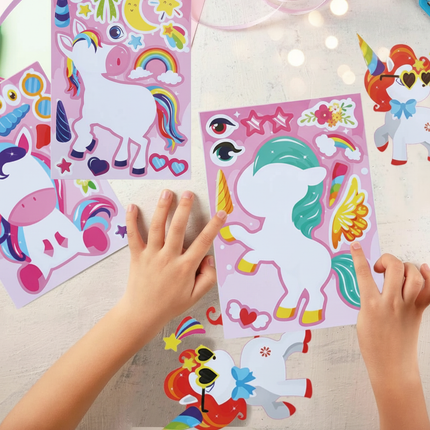 unicorn face stickers - lifestyle