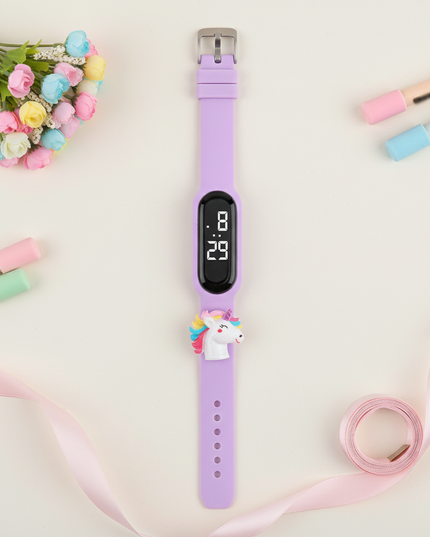 unicorn face watch - flat-lay