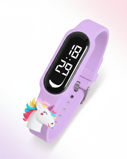 unicorn face watch - white-bg