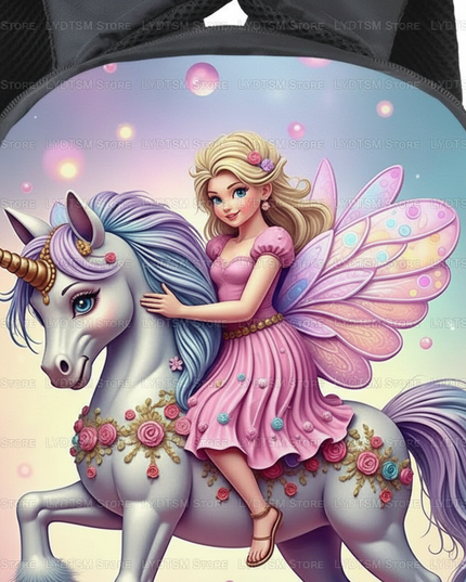unicorn fairy backpack for kids - detail
