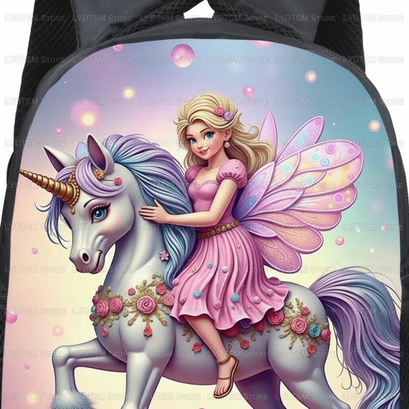 unicorn fairy backpack for kids - detail