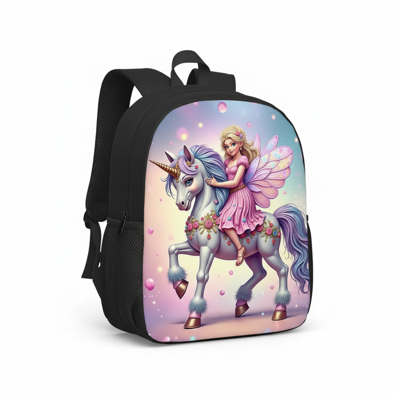 unicorn fairy backpack for kids - white-bg
